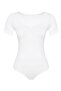Women's White Short Sleeve Bottom Snap Body / Bady