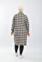 Women's Large Size Thick Long Lumberjack Shirt Beige Square - 5