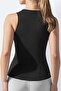 Women's Black Thermal Sauna Sweat Tank Top - 2