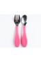 Feeding Set Food Plate with Lid + Stainless Steel Fork and Spoon - 3