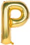 Foil Balloon Party Decoration Material 40 Inch 1 Meter Large Size Letter P Gold Color