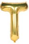 Foil Balloon Party Decoration Material 40 Inch 1 Meter Large Size Letter t Gold Color