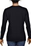 Acdc Black Long Sleeve Relax Fit Combed Cotton Women's T-Shirt in the Circle - 2
