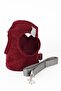 Cat Walking Collar - Cat Collar Chest Collar Set Soft Suede Burgundy Color - 2