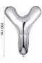 Foil Balloon Letter Y Helium Balloon 100 Cm Silver Color