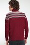 Burgundy Melange Men's Turtleneck Sweater - 4