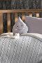 Lilya Gray Baby Sleeping Set with 4 Piece Booties Gift, 100% Cotton Knitwear Blanket and Pear Pillow - 2