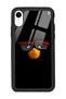 حافظة هاتف لامعة بتصميم أسود متوافقة مع هاتف Iphone Xr