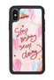 iPhone X - XS Pink Motto Design Glossy Phone Case