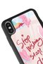 iPhone X - XS Pink Motto Design Glossy Phone Case - 3