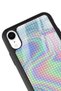 iPhone Xr Neon Checkerboard Design Glossy Phone Case - 3