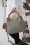 Women's Magnet Closure Knit Detailed Hand and Shoulder Bag Pbu4031 - 3
