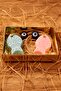 2-Pack of Decorative Evil Eye Beads and Hangable Fish Figure Bath Soap in a Kraft Cardboard Box - 3