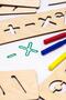 Number and Math Drawing Developer Template, Educational Template Children's Game Wooden - 3