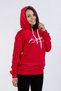 Unisex Red K. Atatürk Signature Printed Hooded Sweatshirt - 4