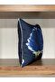 E75 Patterned Throw Pillow Cover with Bias on the Edges and Double Sides - 2