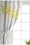 Single Wing Gray White Striped Yellow Polka Dot Themed Living Room Background Curtain - 2