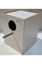 Budgie Nest - Sliding - Plastic Folluk - Wooden MDF Nest - 19 Cm X 22 Cm + 22 Cm (height) - 3