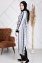 Women's Black Double Layer Hijab Dress - 3
