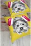 Digital Printed Modern Animal Floor Cushion with Headphones and Dog Motif (1000gr Filled Inside)