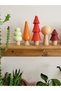 Mesu 8-Piece Waldorf Vintage Wooden Rainbow, Family, and Tree Play Set Colorful - 4