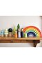 Mesu 8-Piece Waldorf Wooden Rainbow, Family, and Tree Play Set Colorful