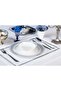 قطعتان من تأثير الكتان المطرز بالقزحية الأمريكية (بريق فضي)