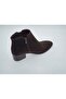 Women's Genuine Leather Brown Suede Boots - 4