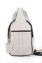 Unisex Beige Leather Backpack and Shoulder Bag - 2
