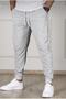 Men's Casual Grey Melange Sweatpants Jogger Slim Fit - 2