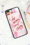 iPhone 7 Plus - 8 Plus Pink Motto Design Glossy Phone Case - 4