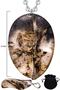 Striped Natural Fossil Agate Stone Necklace