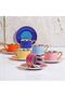 Kosova Bone China 6-Piece Cup Set 90 Cc (Dot/Line) Fnc-07 - 2