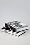Black White 2-Piece Vogue Women Rose Decorative Book Box - 2