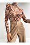 Women's Half Fisherman Caramel Patterned Body - 2