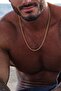 Men's Yellow Chain Knitted Model - Imported Anti-Tarnish Steel Men's Chain