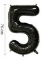Foil Balloon Number 5 Helium Balloon 76 Cm Black Color