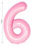 Foil Balloon Number 6 Helium Balloon 76 Cm Pink Color