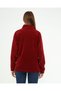 Women's Burgundy Fleece with Zipper and Stand Collar - 6