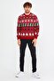Red-green Men's Christmas New Year Sweater - 2