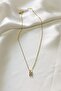 Thin Chain Zircon Stone Letter Necklace Letter K - 2