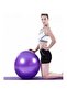 65 Cm Purple Pilates Exercise Ball and Inflating Pump - Yoga Plates - 3