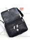Genuine Leather Medium Size Black Crossbody Bag - 2