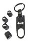 Jeep Cherokee Stainless Steel Valve Cover and Keychain Set