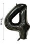 Foil Balloon Number 4 Helium Balloon 76 Cm Black Color