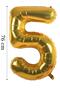 Foil Balloon Number 5 Helium Balloon 76 Cm Gold Color