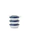 Crystal Bowl Breakfast Storage Serving 3 Pieces 275ml Dark Blue Lid - 2