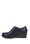 Navy Blue Genuine Leather Women's Strappy Shoes - 3
