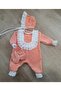 Salmon Velvet Baby Rompers