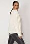 Women's Large Size Bone Shoulder Pleated Boucle Knitwear Woven Blouse 65n29103 - 3